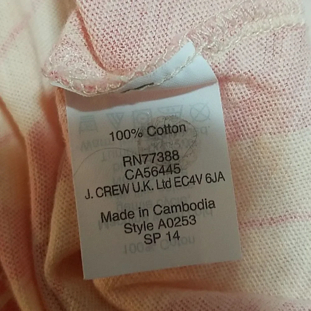 J. Crew Pink & Cream Arrow Patterned Tank Top (S)